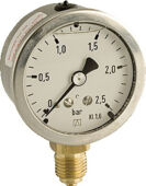 Manometr glicerynowy 0-25 bar fi 63mm 1/4"